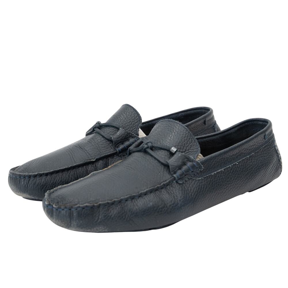 Ted Baker Ottro Blue Pebbled Leather Driver Loafers Shoes Size 10